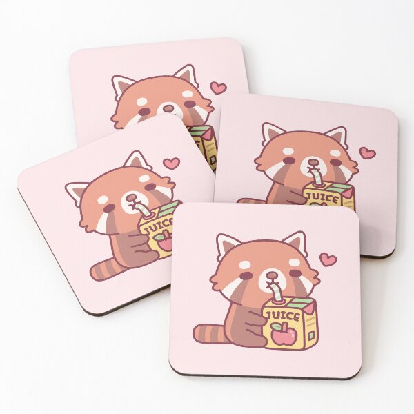 Item preview, Cute Red Panda Loves Apple Juice designed and sold by rustydoodle.