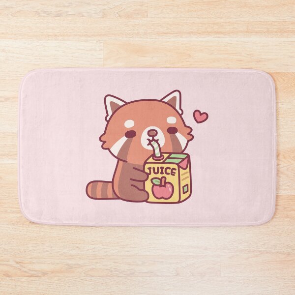 Item preview, Cute Red Panda Loves Apple Juice designed and sold by rustydoodle.