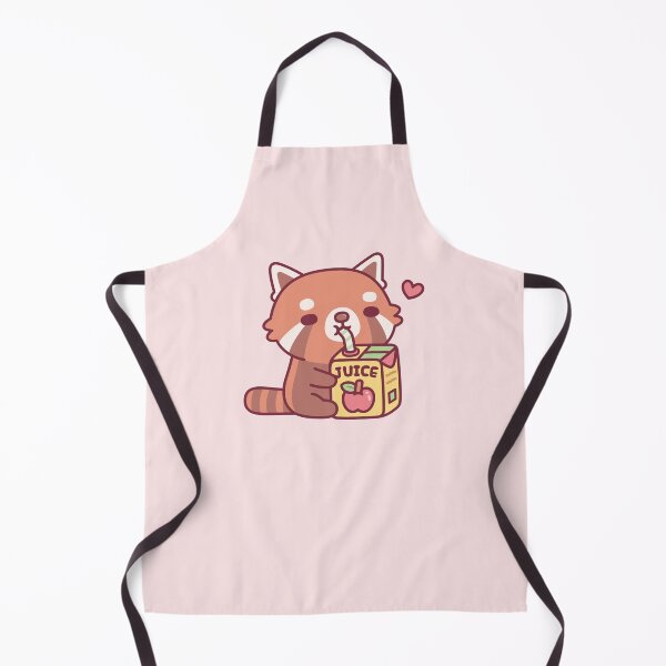 Item preview, Cute Red Panda Loves Apple Juice designed and sold by rustydoodle.