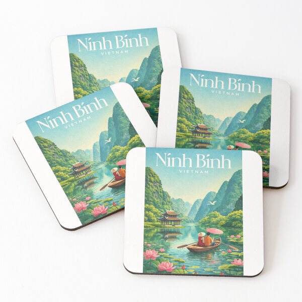 Item preview, Ninh Binh Vietnam Trang An Lotus River Boat Scenic Landscape designed and sold by Places On Earth.