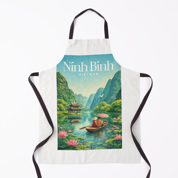 Item preview, Ninh Binh Vietnam Trang An Lotus River Boat Scenic Landscape designed and sold by Places On Earth.