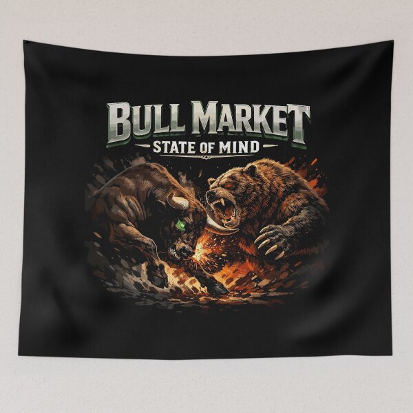 Item preview, Bull Market State of Mind – Bull vs. Bear Design designed and sold by Pineapple-Tree.