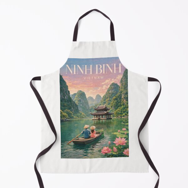 Item preview, Ninh Binh Vietnam Sunset River Pagoda Lotus Scenic Landscape designed and sold by Places On Earth.