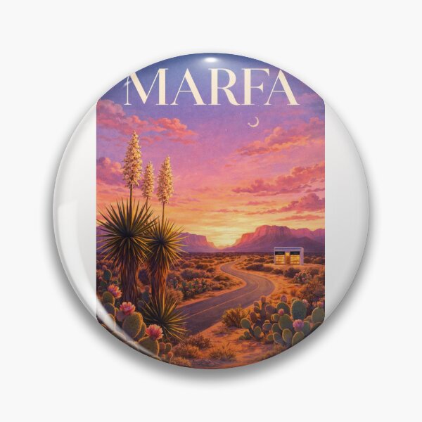 Item preview, Marfa Texas Desert Road Sunset Yucca Landscape West Texas designed and sold by Places On Earth.