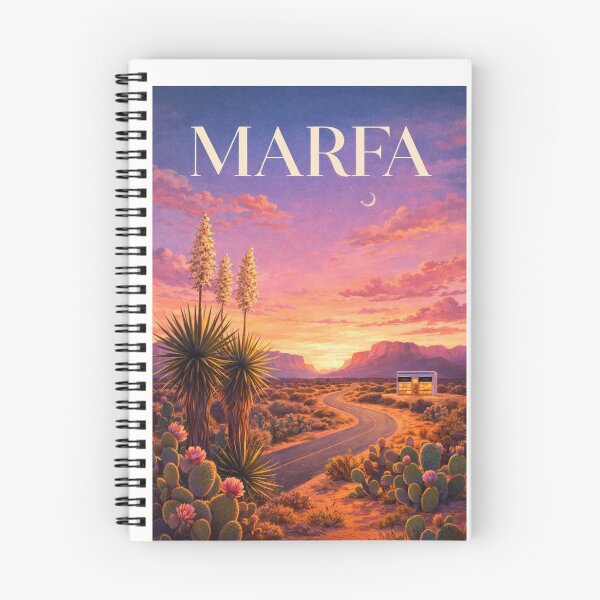 Item preview, Marfa Texas Desert Road Sunset Yucca Landscape West Texas designed and sold by Places On Earth.