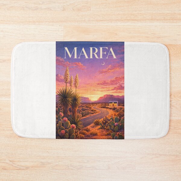Item preview, Marfa Texas Desert Road Sunset Yucca Landscape West Texas designed and sold by Places On Earth.