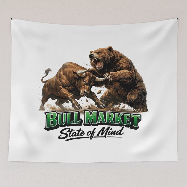 Item preview, Bull Market State of Mind – Bull vs. Bear Design designed and sold by Pineapple-Tree.