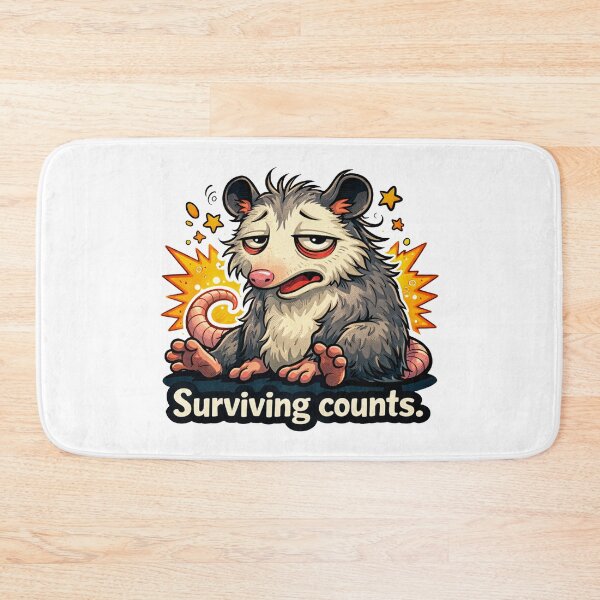 Item preview, Surviving Counts Opossum Meme Sticker designed and sold by MonkiFlipp.