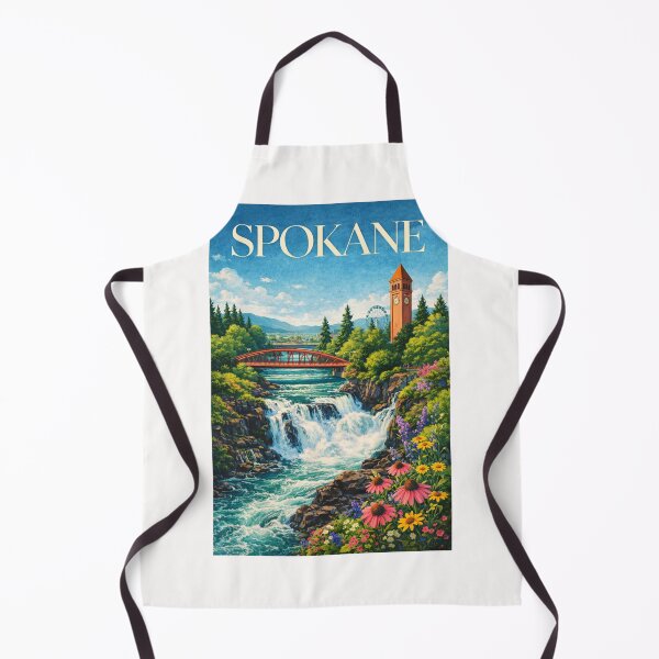Item preview, Spokane Washington Riverfront Park Falls Clock Tower Bridge designed and sold by Places On Earth.