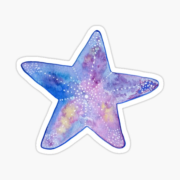 Vista previa del artículo con la obra «Pastel Galaxy Starfish», diseñado y vendido por dragonstarart.