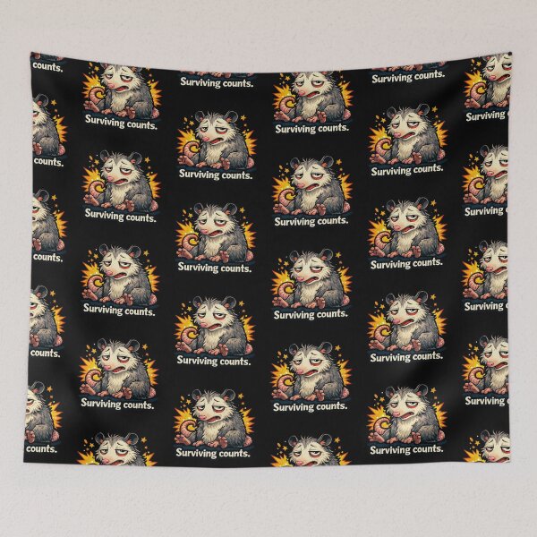 Item preview, Surviving Counts Opossum Meme Shirt designed and sold by MonkiFlipp.