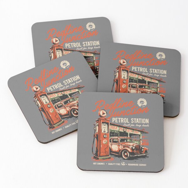 Item preview, vintage gas station - retro car - hot rod design - antique gas pump - old west style - distressed graphic - vintage hot rod - retro garage - roadside service station designed and sold by JansenGS.