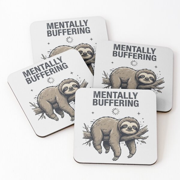 Item preview, Mentally Buffering Sloth Oversized Graphic Tee – Minimal Burnout Sloth Shirt designed and sold by ZyxDes.