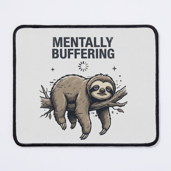 Item preview, Mentally Buffering Sloth Oversized Graphic Tee – Minimal Burnout Sloth Shirt designed and sold by ZyxDes.