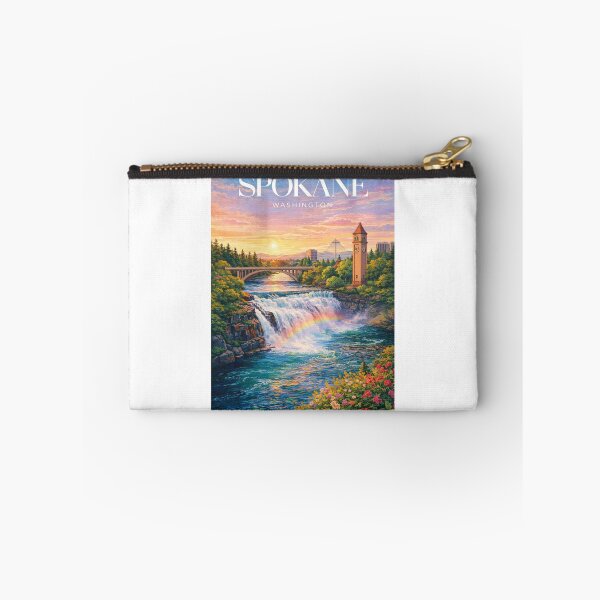 Item preview, Spokane Washington Sunset Rainbow Spokane Falls Riverfront designed and sold by Aryabek.