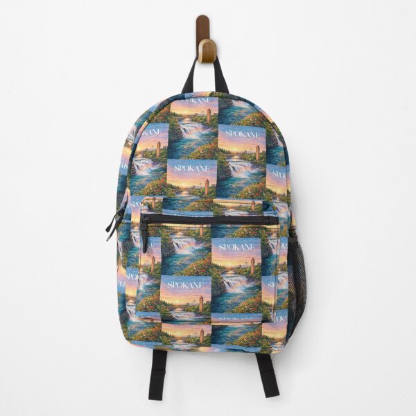 Item preview, Spokane Washington Sunset Rainbow Spokane Falls Riverfront designed and sold by Aryabek.