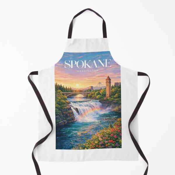 Item preview, Spokane Washington Sunset Rainbow Spokane Falls Riverfront designed and sold by Aryabek.