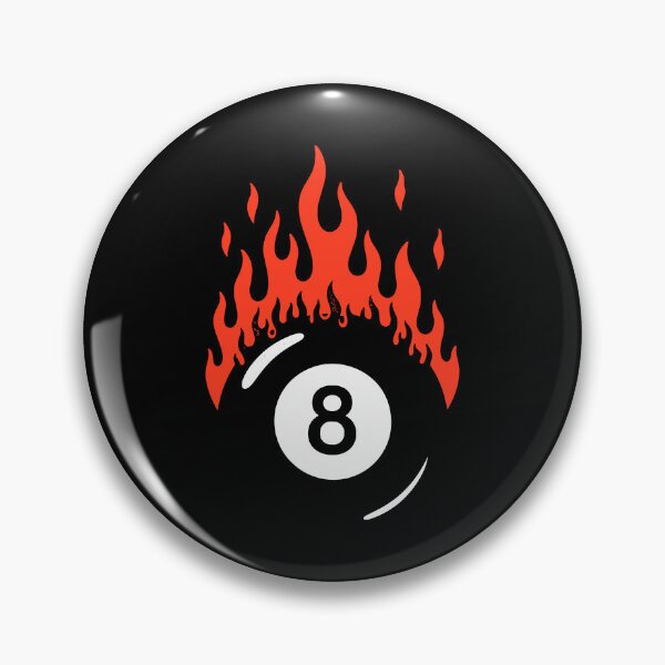 Item preview, Flaming 8-Ball Graphic Art designed and sold by BRU Design.