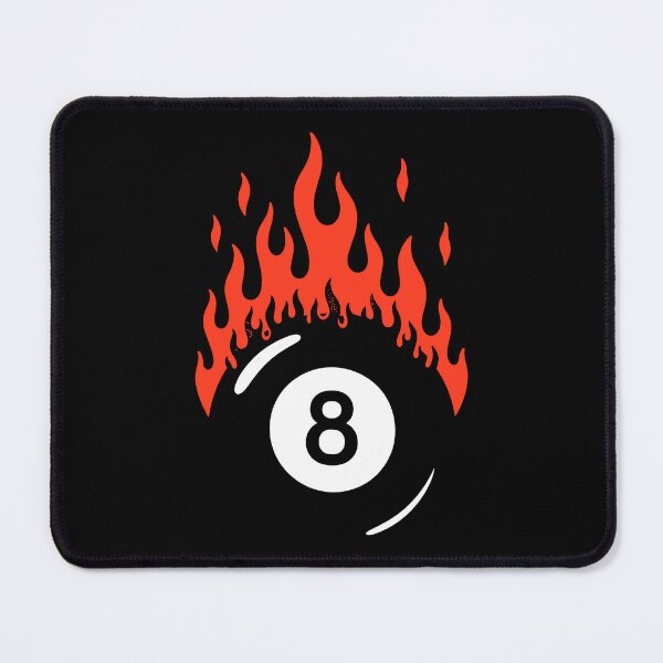 Item preview, Flaming 8-Ball Graphic Art designed and sold by BRU Design.