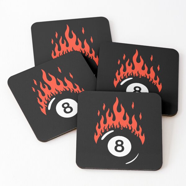 Item preview, Flaming 8-Ball Graphic Art designed and sold by BRU Design.