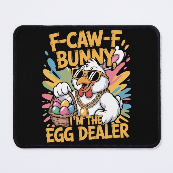 Item preview, F-Caw-F Bunny I'm the Egg Dealer – Funny Easter Chicken Sunglasses Tee V2 designed and sold by DarylWelsh2024.
