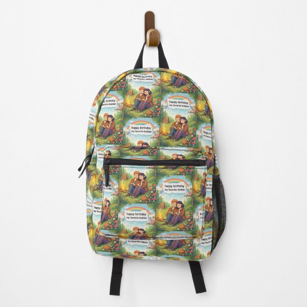 Item preview, Happy Birthday My Favorite Lesbian Cute Camping Pride Scene designed and sold by Aryabek.