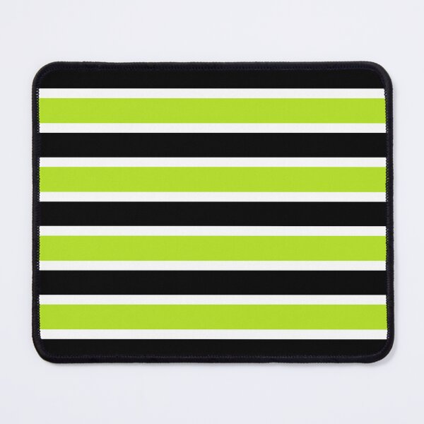 Item preview, Neon Lime Green, Black and White Horizontal Stripes Pattern designed and sold by PurplleArtz .
