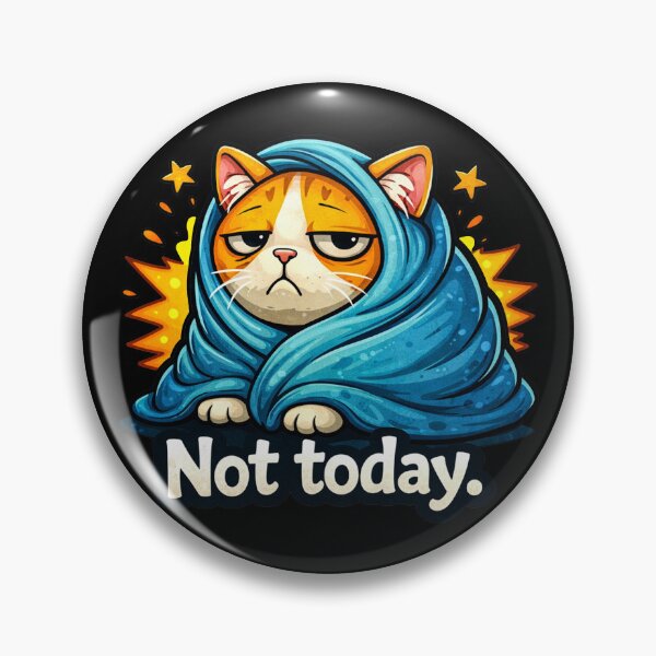 Item preview, Not Today Cat Meme designed and sold by MonkiFlipp.