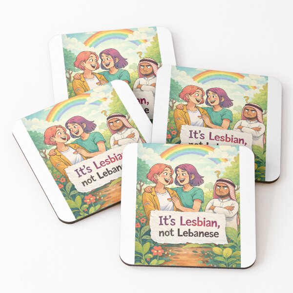 Item preview, Its Lesbian Not Lebanese Funny Pride Humor Couple Scene designed and sold by Aryabek.
