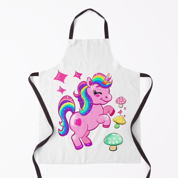 Item preview, Kawaii Unicorn - Cute Pink Magical horse with Colorful Rainbow Mane Whimsical Fantasy art designed and sold by Artonmytee.