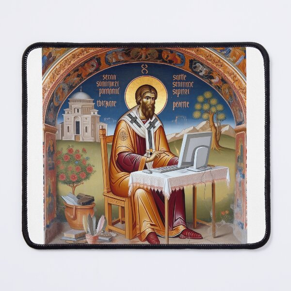 Item preview, Saint of WiFi — Patron of Slow Internet & Infinite Tabs designed and sold by FlatlineArtCo.