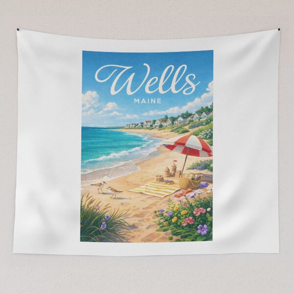 Item preview, Wells Maine Sandy Beach Atlantic Coast York County Seaside designed and sold by Aryabek.