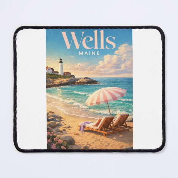 Item preview, Wells Maine Lighthouse Rocky Coast Atlantic Ocean York County designed and sold by Aryabek.