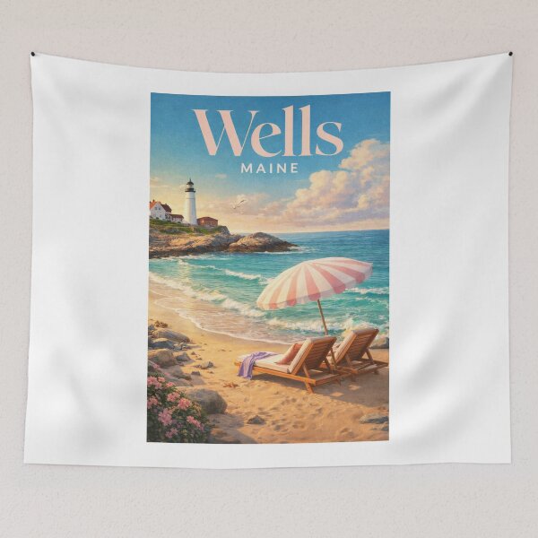 Item preview, Wells Maine Lighthouse Rocky Coast Atlantic Ocean York County designed and sold by Aryabek.