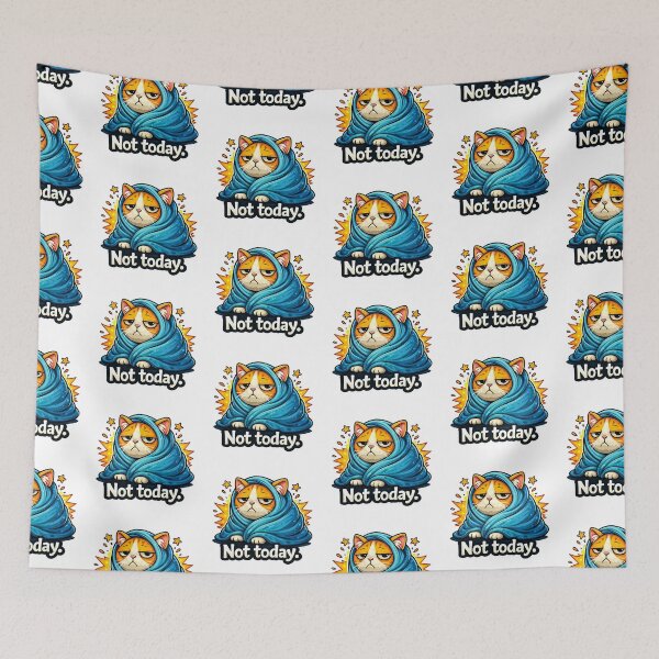 Item preview, Not Today Cat designed and sold by MonkiFlipp.