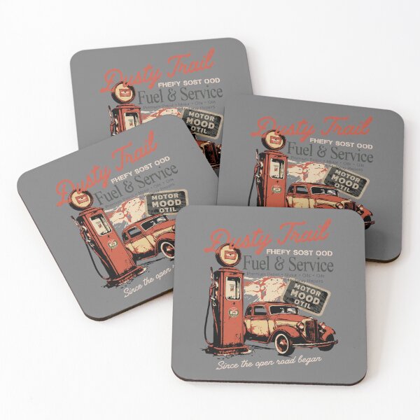 Item preview, vintage gas station - retro car - hot rod design - antique gas pump - old west style - distressed graphic - vintage hot rod - retro garage - roadside service station designed and sold by JansenGS.