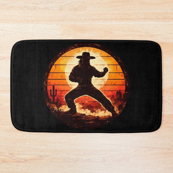 Item preview, Retro Western Marshal Karate Kick - Vintage Sunset Martial Arts Design designed and sold by Art-Selling.