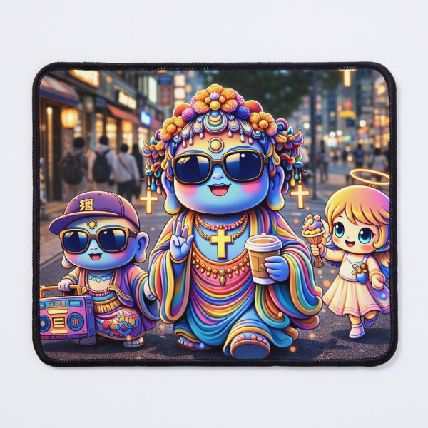 Item preview, Neon Dharma: The Journey of Light - Buddha and Child designed and sold by NeoVoyage.