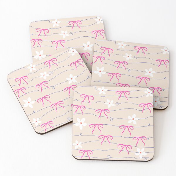 Item preview, Seamless Bow Pattern, Coquette Ribbon Floral Pattern, Cute Pink Bow Digital Paper, Girly Aesthetic Background, Repeat Pattern, Fabric Print designed and sold by FRH Design ⭐⭐⭐⭐⭐.