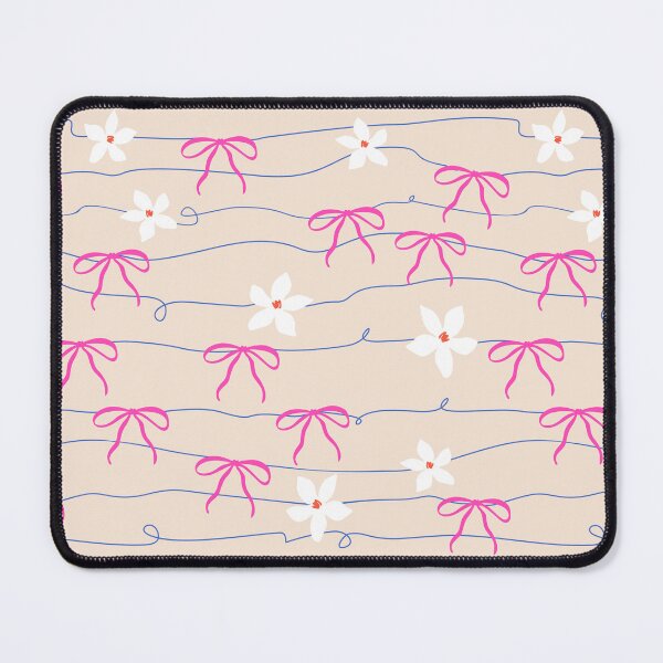 Item preview, Seamless Bow Pattern, Coquette Ribbon Floral Pattern, Cute Pink Bow Digital Paper, Girly Aesthetic Background, Repeat Pattern, Fabric Print designed and sold by FRH Design ⭐⭐⭐⭐⭐.