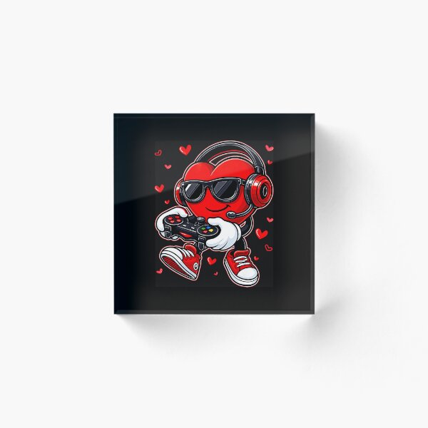 Item preview, Cute Gamer Heart Funny Valentine Gaming designed and sold by FGTV2021.