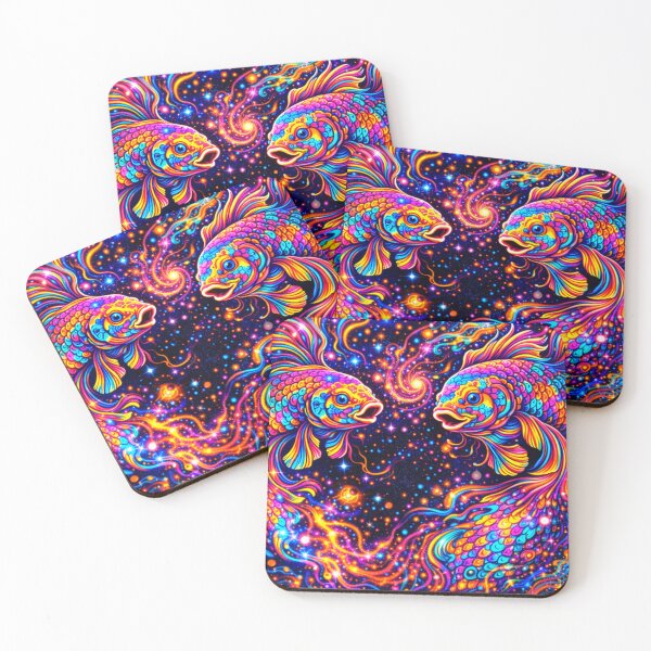 Item preview, Neon Dharma: Cyber-Koi - The Cosmic Swimmer designed and sold by NeoVoyage.