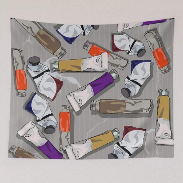 Item preview, Paint Tube Pattern – Artist Aesthetic Grunge Design designed and sold by Fun Funky Designs.
