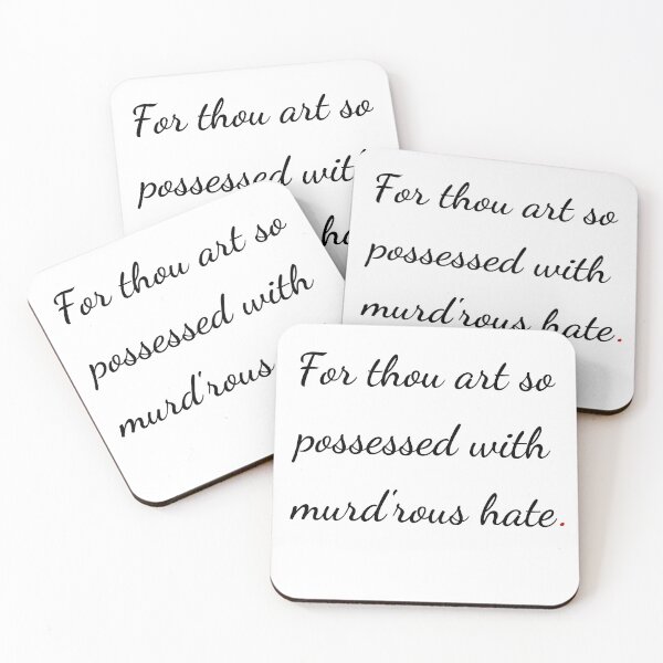 Item preview, "Porque estás tan poseído por un odio asesino" - letra negra designed and sold by ariksworld.
