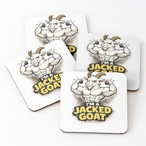 Item preview, Muscular Goat Funny Gym Design – Strong Goat Cartoon Fitness Meme designed and sold by Mavriboy.