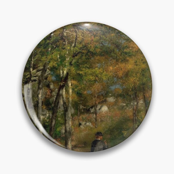 Item preview, Jules Le Coeur and His Dogs in the Forest of Fontainebleau by Pierre-Auguste Renoir: Rustic Impressionist Wall Art Post… designed and sold by artofuniverse.