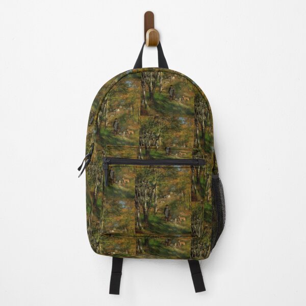 Item preview, Jules Le Coeur and His Dogs in the Forest of Fontainebleau by Pierre-Auguste Renoir: Rustic Impressionist Wall Art Post… designed and sold by artofuniverse.