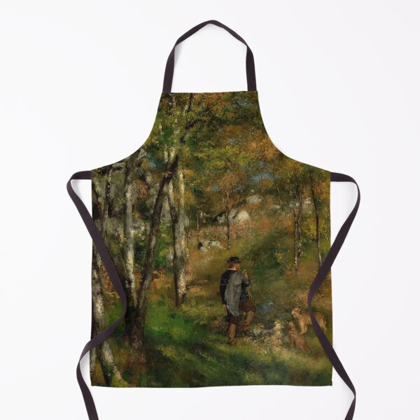 Item preview, Jules Le Coeur and His Dogs in the Forest of Fontainebleau by Pierre-Auguste Renoir: Rustic Impressionist Wall Art Post… designed and sold by artofuniverse.