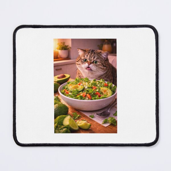 Item preview, Cat Judging a Healthy Salad designed and sold by LovelyCatGalaxy.