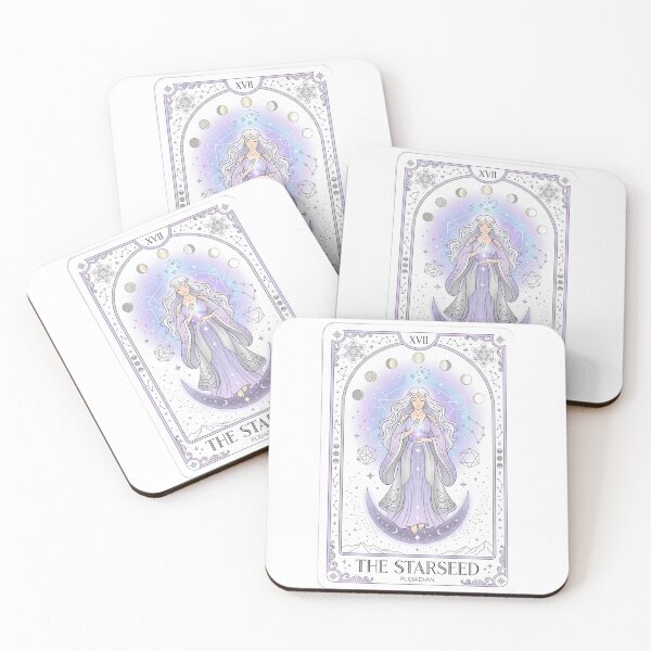 Item preview, Aesthetic Pleiadian Starseed Vintage Tarot Card  designed and sold by holistic shop.